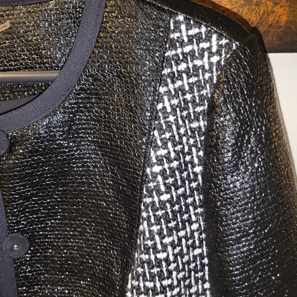 Tory Burch Daria Tweed Black Moto Jacket - Picture 8 of 14